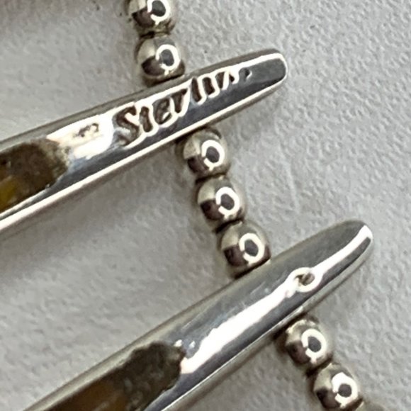 Reversible Silver and Turquoise Inlay Necklace with Fan Design Item #3870 - Picture 8 of 12